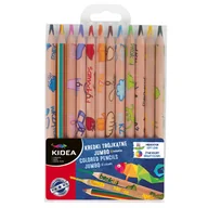 Przybory szkolne - Kredki Trójkątne Jumbo Eko 12 Kolorów Kidea - miniaturka - grafika 1