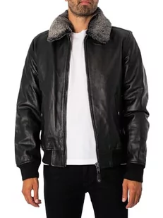 Schott NYC Męska kurtka skórzana LC930D, czarny (Black 90), XXL - Kurtki męskie - miniaturka - grafika 1