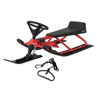 Sanki i ślizgacze - Sanki skrętne dla dzieci Sanki Bob z kierownicą Sanki dziecięce do 90 kg - miniaturka - grafika 1