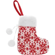 Ozdoby bożonarodzeniowe - Skarpetka dekoracyjna SASKA GARDEN 16 x 19 cm - miniaturka - grafika 1