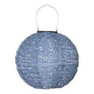 Lampy ogrodowe - Lampion solarny ogrodowy LED wiszący FESTA niebieski - miniaturka - grafika 1