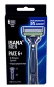 Maszynki do golenia i wkłady - Isana, Men Pace, Maszynka na wkłady 6+ - miniaturka - grafika 1
