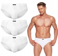 Majtki męskie - ﻿Slipy Męskie Henderson Bawełniane Białe 3-PAK - L - miniaturka - grafika 1