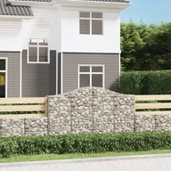 Pozostałe narzędzia ogrodowe - vidaXL Kosze gabionowe, 20 szt, 200x30x120/140cm, galwanizowane żelazo - miniaturka - grafika 1