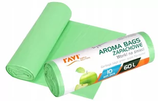Ravi Worki Na Śmieci Aroma Zielone Jabłuszko 60L A'10 - Worki na śmieci - miniaturka - grafika 1