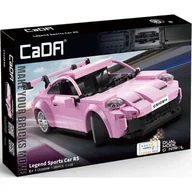 Klocki - Klocki Konstrukcyjne CaDA Auto Sportowe różowy samochód Wyścigowy Legand Sports Cars RS Wyścigówka 280 elementów RC Dual Mode - miniaturka - grafika 1