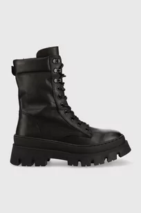 Steve Madden workery skórzane Fezza damskie kolor czarny na platformie - Botki damskie - miniaturka - grafika 1