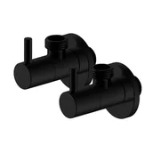 Zawory i kraniki - Zawory kątowe 1/2 x 3/8" 2 szt. czarne Argo 5907732093414 - miniaturka - grafika 1