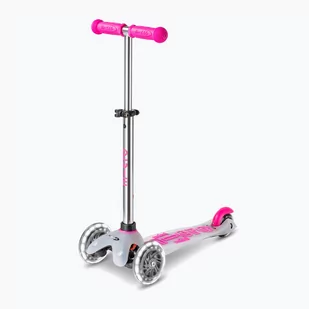 Hulajnoga trójkołowa dziecięca Micro Mini Micro Deluxe FLUX LED neon pink - Hulajnogi - miniaturka - grafika 1