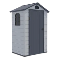 Altany ogrodowe - Domek Narzędziowy Z Tworzywa Vermont 4X3 Light Grey - miniaturka - grafika 1