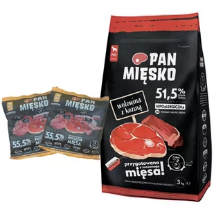 Pan Mięsko Wołowina z Koziną M 3kg - Sucha karma dla psów - miniaturka - grafika 2