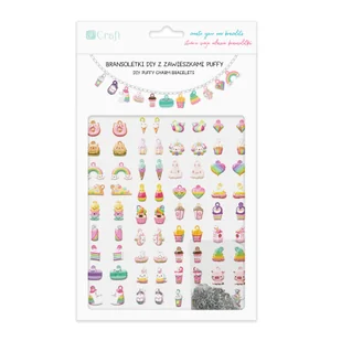 Zestaw kreatywny bransoletki  zawieszka Puffy Rainbow WB DALPRINT DPZK-011 - Zabawki kreatywne - miniaturka - grafika 3