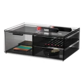 Koszyki łazienkowe - Organizer łazienkowy na kosmetyki z plastiku z recyklingu w kolorze matowej czerni – iDesign - miniaturka - grafika 1