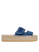 Espadryle damskie - LOVE MOSCHINO Espadryle JA28383G0MJO5700 Niebieski - miniaturka - grafika 1