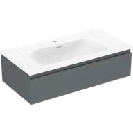 Szafki łazienkowe - Mexen Orio szafka łazienkowa 90 cm z umywalką Vela, 1 szuflada, grafit mat/biała mat - 91A10-09023-1-BF66-W23M01 - miniaturka - grafika 1