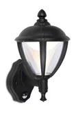 Lampy ogrodowe - Lutec UNITE Czarny mat LED 9W Góra Czujnik ruchu PIR IP44 3000K Kinkiet zewnętrzny 5260103012 5260103012 - miniaturka - grafika 1