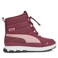 Buty dla dziewczynek - Śniegowce Puma Evolve Boot Jr 392644 04 Bordowy - miniaturka - grafika 1