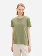 Koszulki i topy damskie - Koszulka damska bawełniana oversize Tom Tailor 1040183 L Oliwkowa (4067672985345) - miniaturka - grafika 1