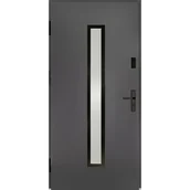 Drzwi zewnętrzne - Drzwi zewnętrzne stalowe wejściowe Auria Passive antracytowe 90 lewe Splendoor - miniaturka - grafika 1