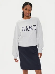 Gant Bluza Logo 4200840 Szary Relaxed Fit - Bluzy damskie - miniaturka - grafika 1