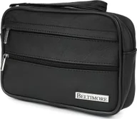 Nerki - Beltimore Saszetka męska skórzana do ręki czarna Beltimore R02 - miniaturka - grafika 1
