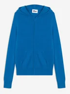 Swetry damskie - Just Cashmere Kaszmirowy kardigan "Debbie" w kolorze niebieskim - miniaturka - grafika 1