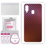 Szkła hartowane na telefon - Folia naklejka skórka strukturalna na TYŁ do Samsung Galaxy A40 -  Carbon Kameleon CAKA5 - apgo SKINS - miniaturka - grafika 1