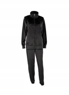 Dresy damskie - Damski dres welurowy czarny XL 48/50 Distra - miniaturka - grafika 1
