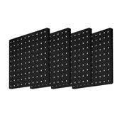 Inne - Zestaw 4 szt. Metalowych Tablic Pegboard o wymiarach 10"x10" z Wkrętami - Łatwy w Montażu Organizer Ścienny do Garażu, Kuchni, Łazienki i - miniaturka - grafika 1