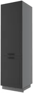 Meble kuchenne - Bergamo Słupek Pod Zabudowę Lodówki D14/Dl/60/207 Grafit Mat - miniaturka - grafika 1