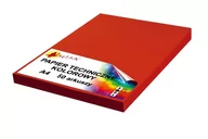 Szkolne artykuły papiernicze - Papier techniczny A4 180g czerwony intensywny 50 arkuszy - miniaturka - grafika 1