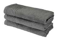 Ręczniki - Ręcznik kąpielowy z bawełny, mięsisty, 500 g/m² Uno 50x100cm ciemnoszary - miniaturka - grafika 1