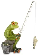 Figurki dekoracyjne - Pigmejka Figurka Żaba PIGMEJKA, zielona, 18x12x7 cm - miniaturka - grafika 1