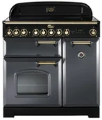 Kuchenki elektryczne - Kuchnia z płytą ceramiczną FALCON Classic Deluxe 90 Szary mosiądz - miniaturka - grafika 1