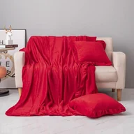 Koce - Koc 200 x 220 Mikrofibra Falbanka Ruffly Czerwony - miniaturka - grafika 1