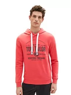 Bluzy męskie - TOM TAILOR Męska bluza 1038605, 31045-Soft Berry Red, 3XL, 31045 - Soft Berry Red - miniaturka - grafika 1