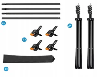 Statyw do Tła Fotograficznego Teł Zestaw 200x300cm - Inne akcesoria studyjne - miniaturka - grafika 1