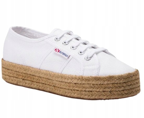 SUPERGA ROPE ESPADRYLE DAMSKIE BIAŁE SZNUROWANE NISKIE 37 U1A