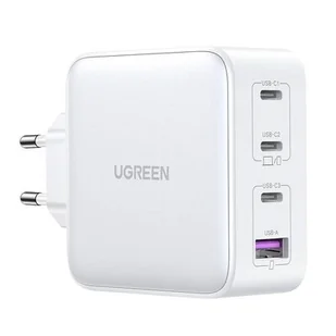 Szybka ładowarka GaN 3x USB-C USB 100W PPS PD Power Delivery biała - Ładowarki do telefonów - miniaturka - grafika 1