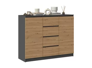 Emaga KOMODA 2D4S - ANTRACYT / DĄB ARTISAN - Komody Emaga KOMODA 2D4S - ANTRACYT / DĄB ARTISAN - Komody - miniaturka - grafika 3