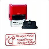 Pieczątki - PIECZĄTKA WESOŁYCH ŚWIĄT, SZCZĘŚLIWEGO NOWEGO ROKU święta, gadżet - miniaturka - grafika 1