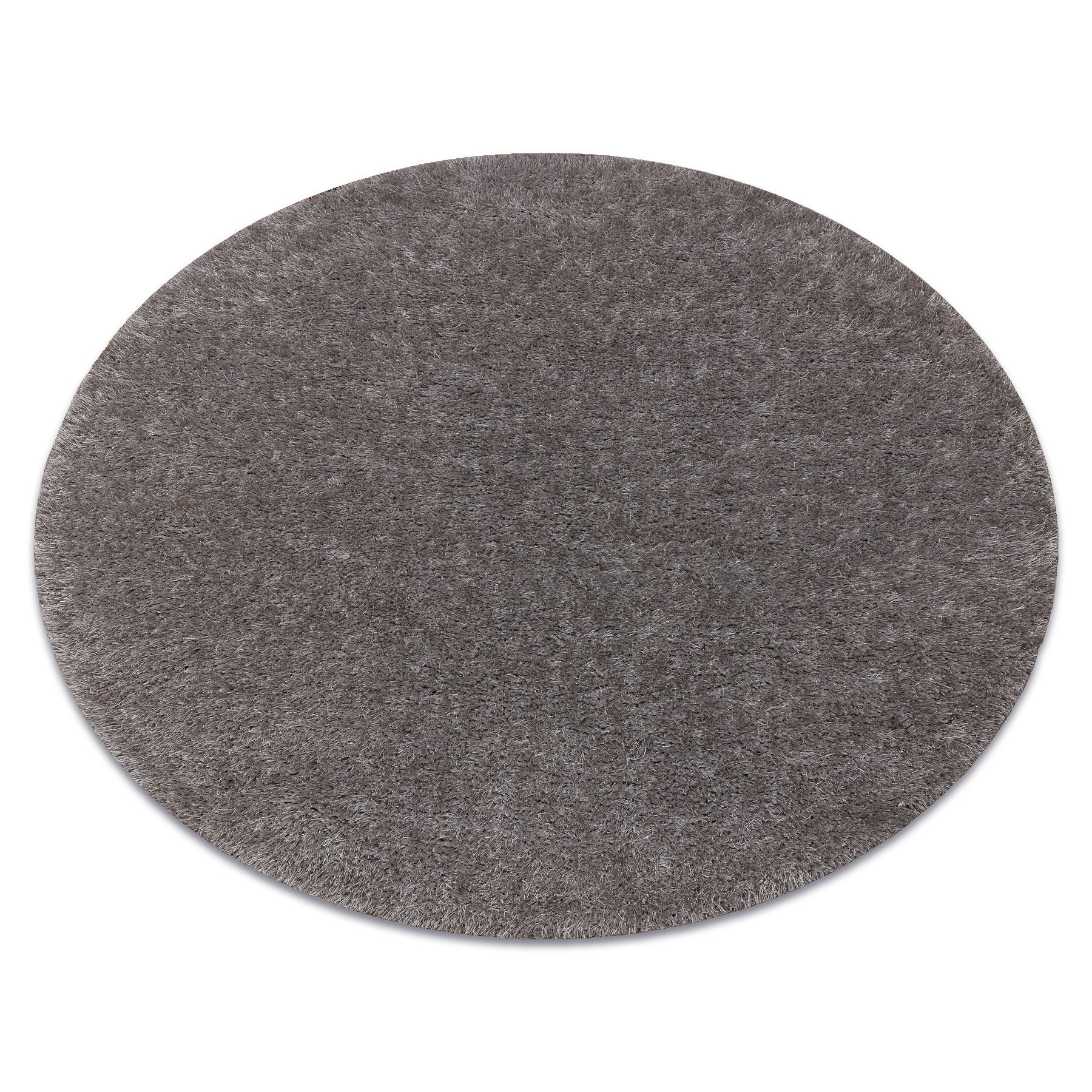 Dywan BUENOS koło 6646 shaggy jednolity, jednokolorowy szary koło 100 cm