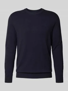 Sweter z dzianiny z wyhaftowanym logo model ‘CORE’ - Swetry męskie - miniaturka - grafika 1