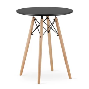 SK Stół TODI Okrągły 60cm - czarny emix - Stoły - miniaturka - grafika 1