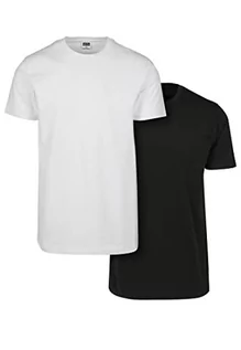 Koszulki męskie - Urban Classics Męski T-shirt basic, 2 sztuki, Khaki+czerwone wino, M - grafika 1