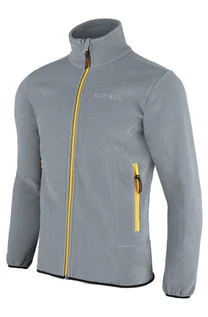 Bluzy sportowe męskie - Bluza męska polarowa Alpinus Antelao szaro-żółty - grafika 1