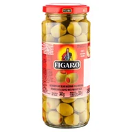 Warzywa w marynacie - Figaro OLIWKI ZIELONE Z PASTĄ PAPRYKOWĄ 340G/200G - miniaturka - grafika 1