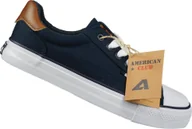 Trampki męskie - American Club Tenisówki męskie American Club granatowe LH-77NA 41 - miniaturka - grafika 1