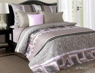 Pościel satynowa 220x200 beżowa geometria liście Luxury 02 - Pościel Pościel satynowa 220x200 beżowa geometria liście Luxury 02 - Pościel - miniaturka - grafika 1
