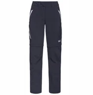 Spodnie sportowe damskie - Jack Wolfskin Overland Zip Away Pants W 1506133-1388 Granatowe 36 - miniaturka - grafika 1
